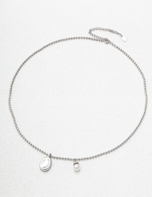 Eternal Bond Necklace - White gold color