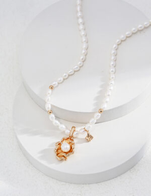Lotus Dewdrop Necklace