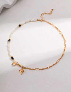 GalaxyGlow Necklace - Retro gold color