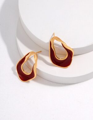 Geometric Pearl Earrings
