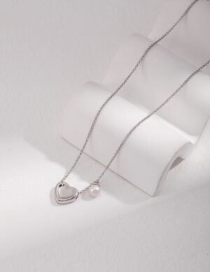 Pure Love Necklace - White gold color