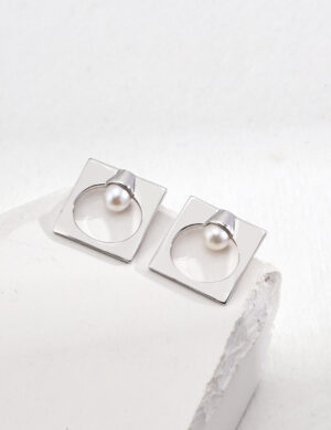 HomeLove Earrings - White gold color