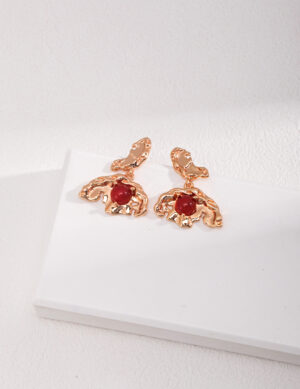 Leafy Butterfly Earrings
