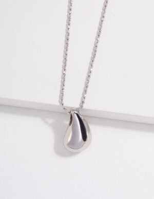 Simple Elegant Necklace - White gold color