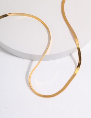 Strip-shaped Serpent Necklace - Retro gold color