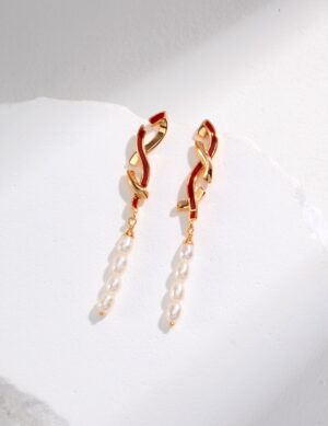 Love Memory Earring - Retro gold color