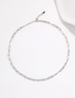 Timeless Link Necklace - White gold color