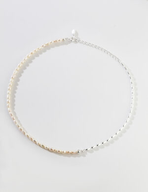 Dreams and Reality Necklace - White gold color