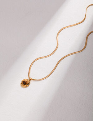 Eye of Hurricane Necklace - Retro gold color