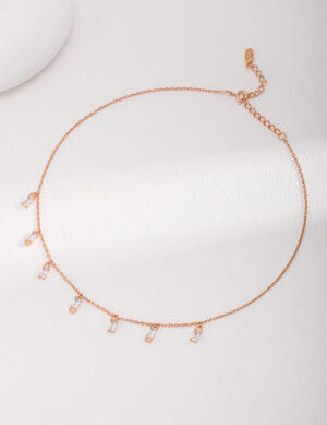 Spring Dewdrop Necklace - Retro gold color