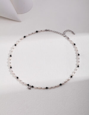 Moonlit Shore Necklace - White gold color