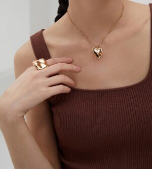 Libera Fluid Ring - Retro gold color