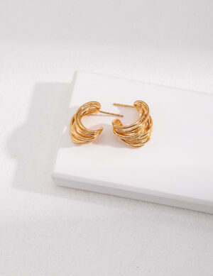 Vine - Wisdom Earrings - Retro gold color