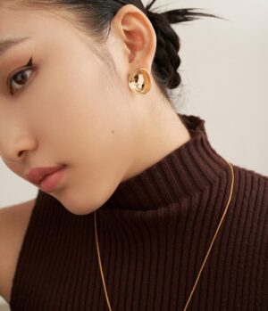 Harmony Echo Earrings - Retro gold color