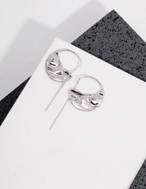 Sprout Hope Earrings - White gold color