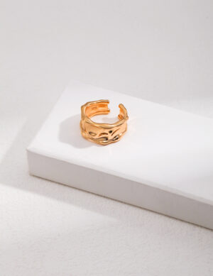 Passion Lava Ring - Retro gold color