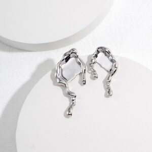 Lake Whisper Earrings - White gold color