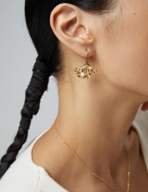 Noble Ginkgo Leaf Earring