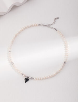 Brave Love Necklace - White gold color
