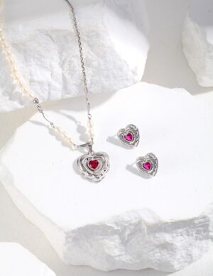 Romantic Love Necklace & Earring