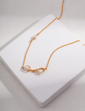 Hope Cradle Necklace2 - Retro gold color